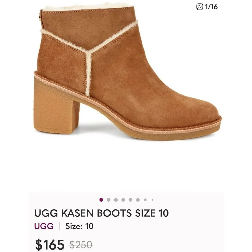 UGG Australia Kasen 1018644 Women's Winter Boot Mouse Grey Gray Shearling Bootie
